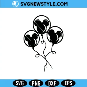 Three Mouse Balloons Svg