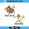 Hakuna Matata Png, Timon and Puma Png, Digital Download for Cricut 3 Hakuna Matata Png