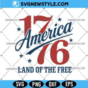 1776 America Land of the Free Svg