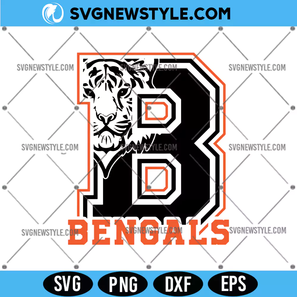 B Bengals Svg, Cincinnati Bengals SVG, Png, Dxf, Instant Download 1 B Bengals Svg