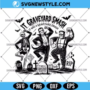 Dancing Skeleton Dracula Frankenstein Svg Png, DXF, EPS &ndash; Digital Download