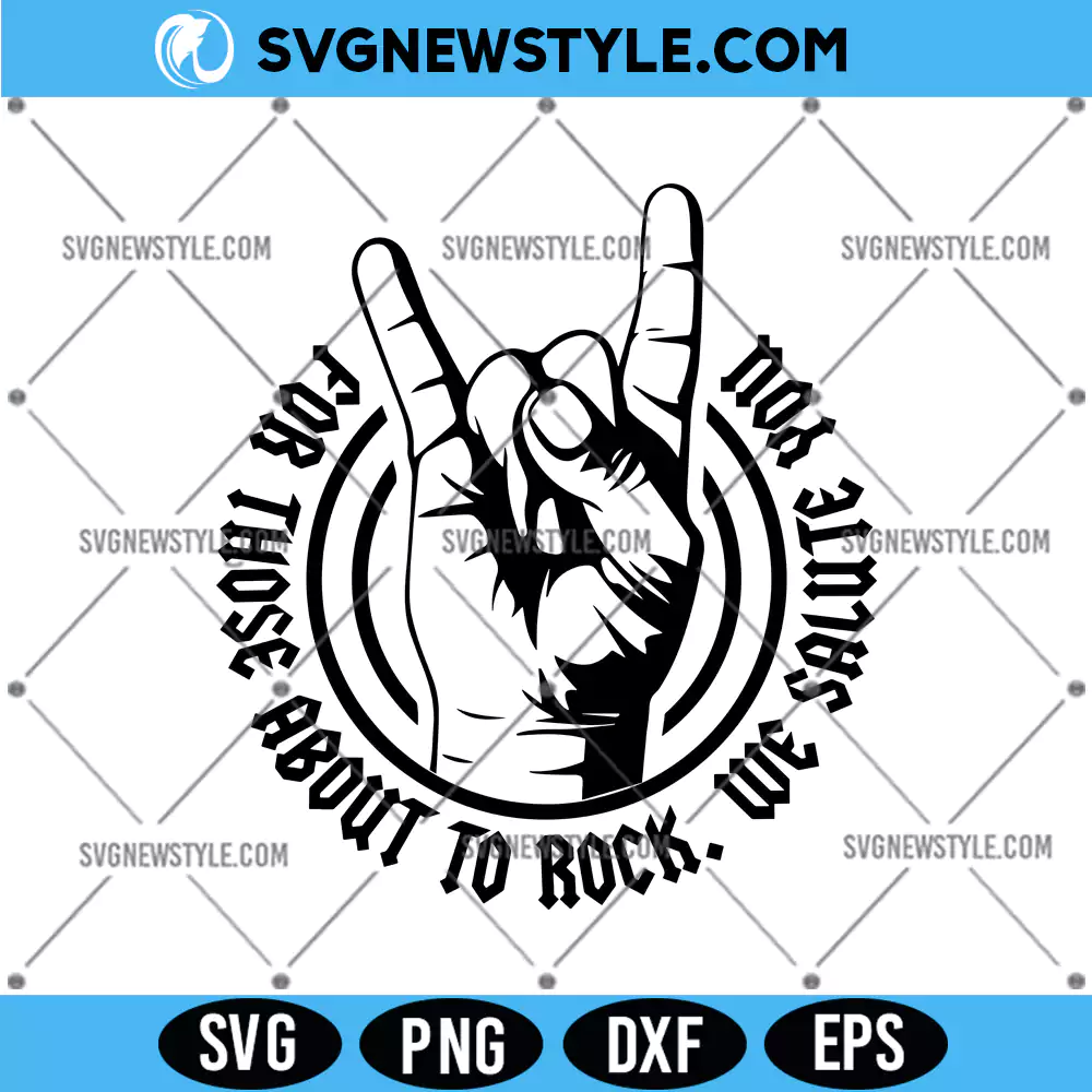 For Those About to Rock ACDC Svg, Music Band SVG, PNG DXF EPS, Digital Download 1 For Those About to Rock ACDC Svg