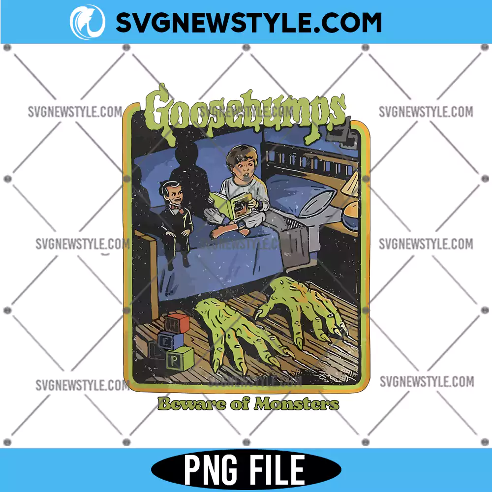 Goosebumps Beware Of Monsters Halloween Png, Digital Download for Cricut & Silhouette 1 Goosebumps Beware Of Monsters Halloween Png