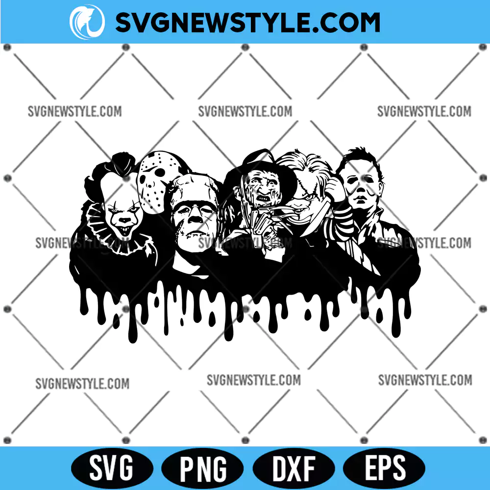 Halloween Horror Characters SVG, Digital Download SVG, PNG, DXF, EPS for Cricut and Silhouette 1 Halloween Horror Characters SVG