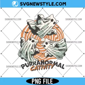 Halloween Purranormal Cativity PNG, Halloween cat PNG for Sublimation | Instant Download