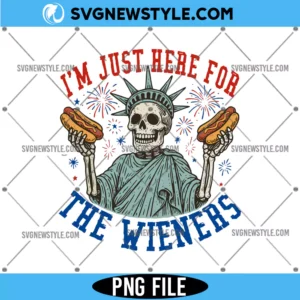 Patriotic Skeleton with Hot Dog Png