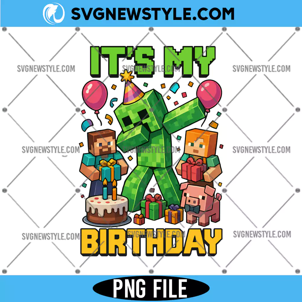 It's My Birthday Png Download, Gamer Birthday Png, Digital Download 1 It's My Birthday Png Download