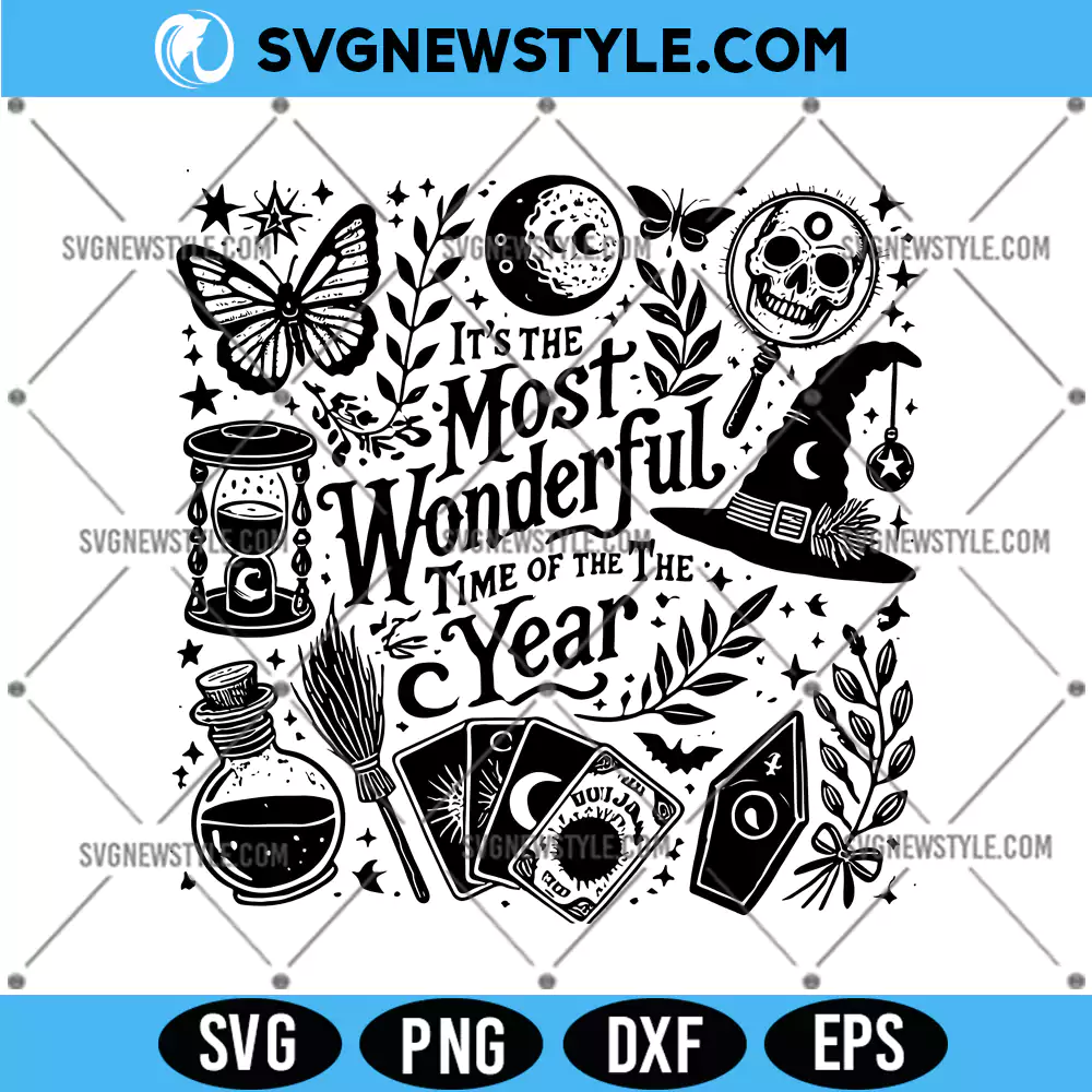 It's The Most Wonderful Time Of The Year Svg, Witch Svg, Digital Download 1 It's The Most Wonderful Time Of The Year Svg
