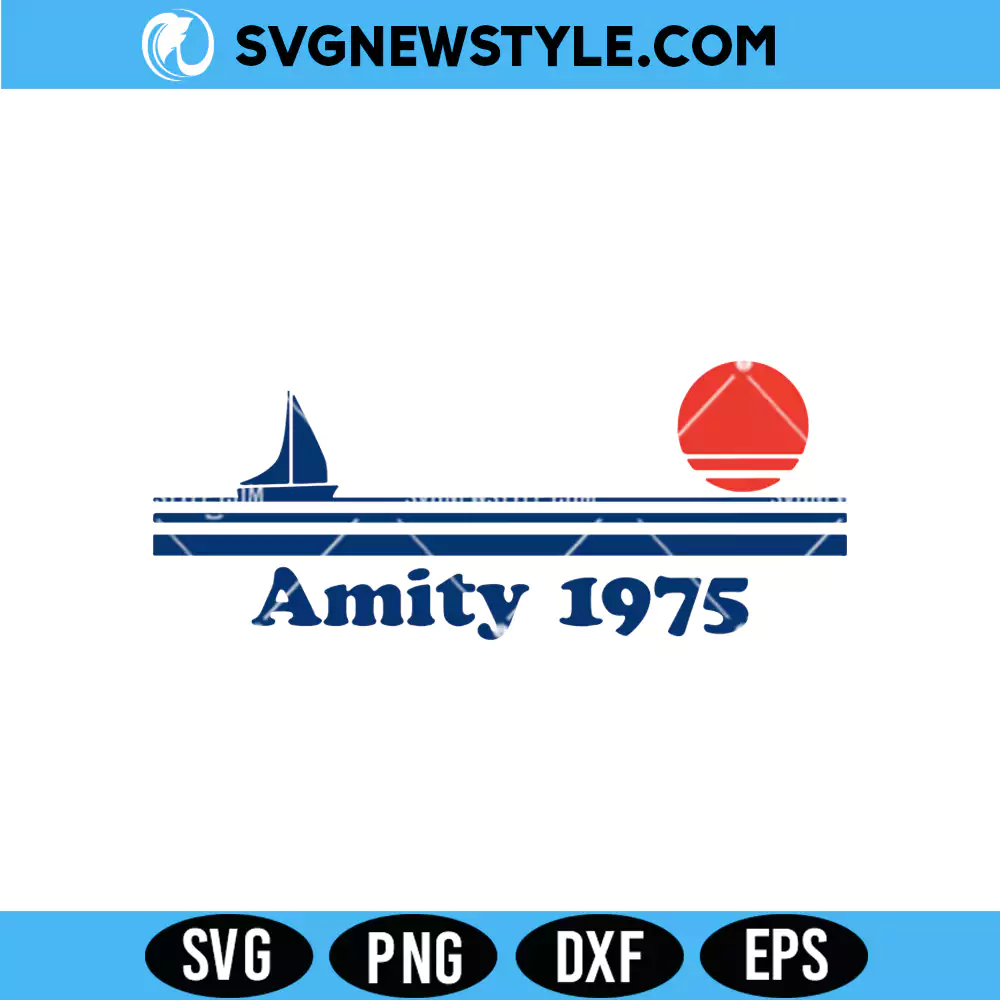 Jaws Amity 1975 Svg, Amity Island Svg, Png, Digital Download for Cricut 1 Jaws Amity 1975 Svg