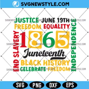 Juneteenth 1865 Svg Cricut