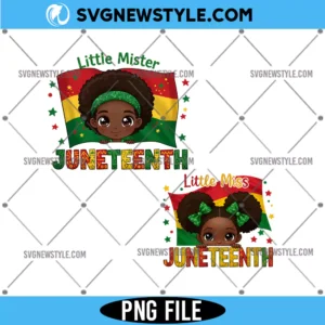 Little Miss And Mister Juneteenth Png