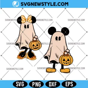 Mickey Minnie Halloween Couple Svg, PNG DXF EPS &ndash; Digital Download