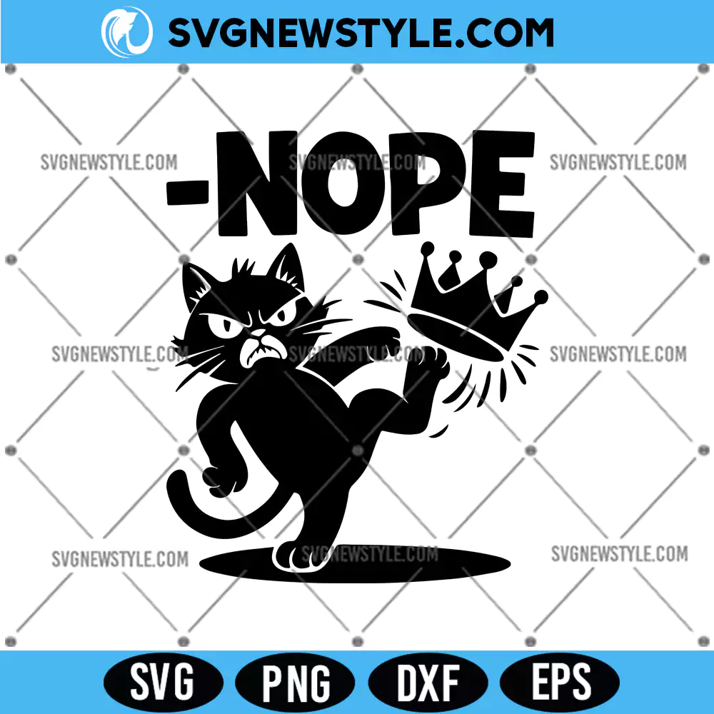 No Kings In America Black Cat Svg Png, Funny Political Svg, Digital Download 1 No Kings In America Black Cat Svg Png