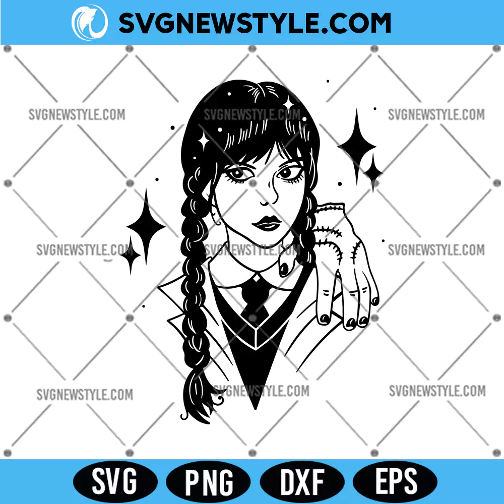 Pigtail Girl Halloween SVG, Horror svg, PNG, DXF, EPS Digital Download 1 Pigtail Girl Halloween SVG
