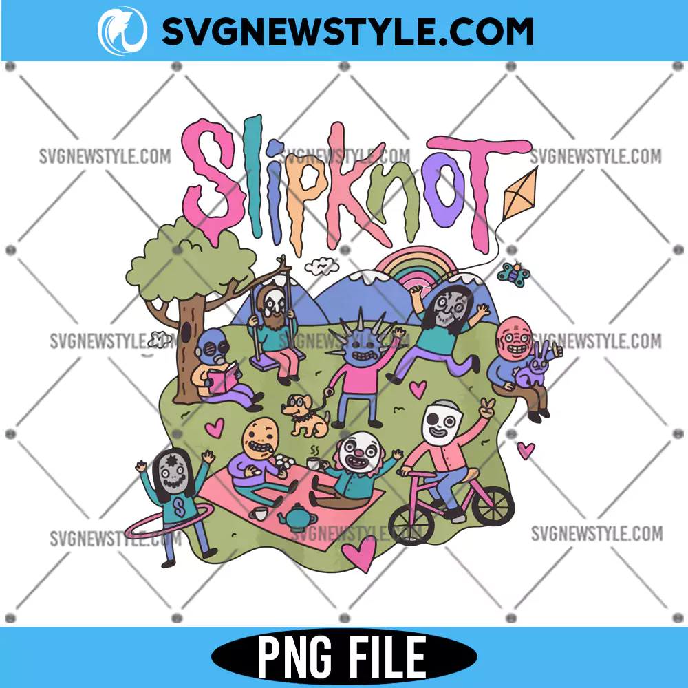 Funny Vintage Slipknot Png, Hard Rock Png, Digital Download 1 Funny Vintage Slipknot Png