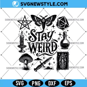 Stay Weird Witchy Svg, Halloween witch SVG, PNG, DXF, EPS Digital Download