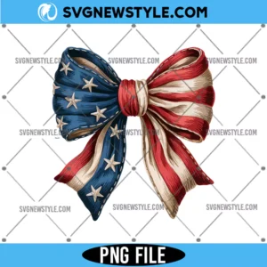 USA Flag Bow PNG