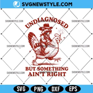 Cowboy Raccoon Riding Chicken Svg