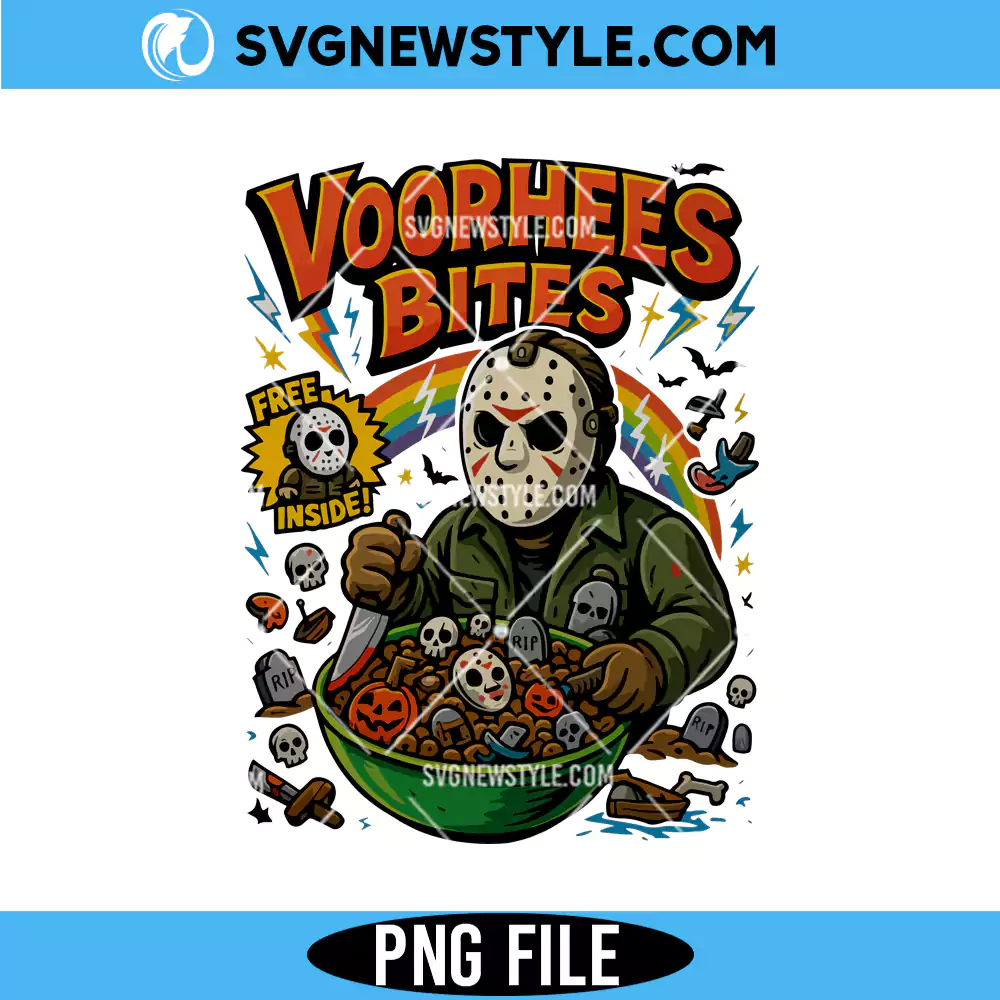 Vorhees Bites Png, Horror Character Png, Digital Download 1 Vorhees Bites Png