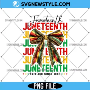 Juneteenth Coquette Bow PNG