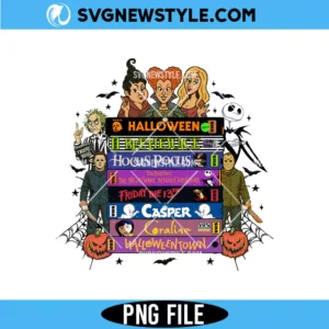 90s Style Retro Vintage Halloween Png, Halloween Characters Png, Digital Download