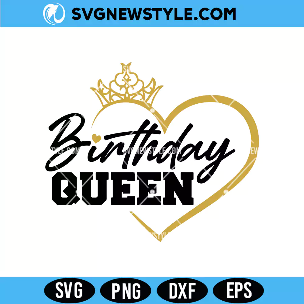 Birthday Queen Svg design, Birthday Girl SVG, Png, Digital Download 1 Birthday Queen Svg design