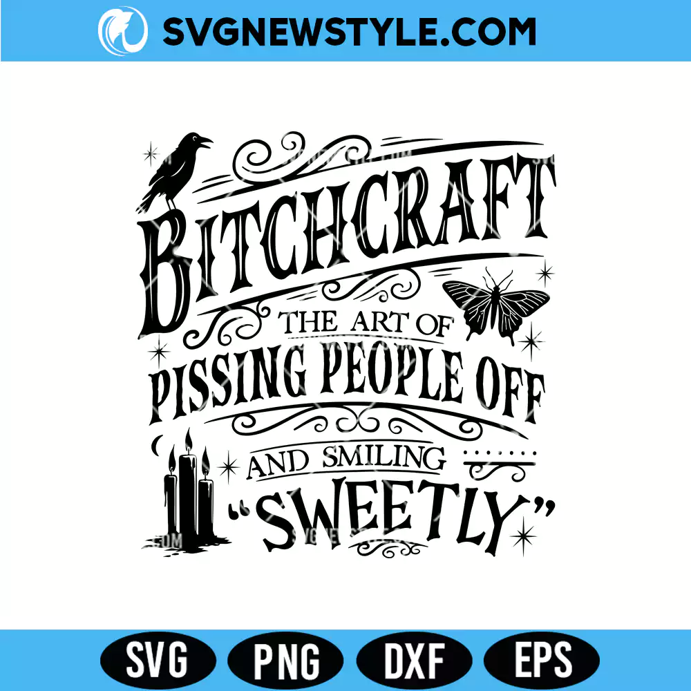 Bitchcraft Svg, Sassy Witchcraft SVG, PNG, DXF, EPS Digital Download for Cricut 1 Bitchcraft Svg