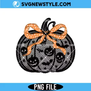 Black Lace Pumpkin Coquette Png, Pumpkin Cherries png, Digital Download