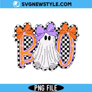Fall Checkered Bow PNG, Coquette Pumpkin PNG, Boo PNG, Digital Download