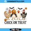 Chick Or Treat Png, Spooky Goose Png, Digital Download 3 Chick Or Treat Png
