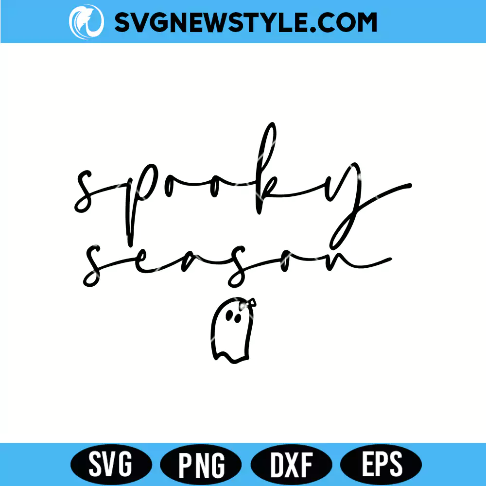 Cute Spooky Season Svg, Cute Fall Svg, PNG, DXF, EPS Digital Download 1 Cute Spooky Season Svg