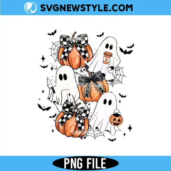 Halloween Coquette Bow Png, Cute Ghost Png, Digital Download
