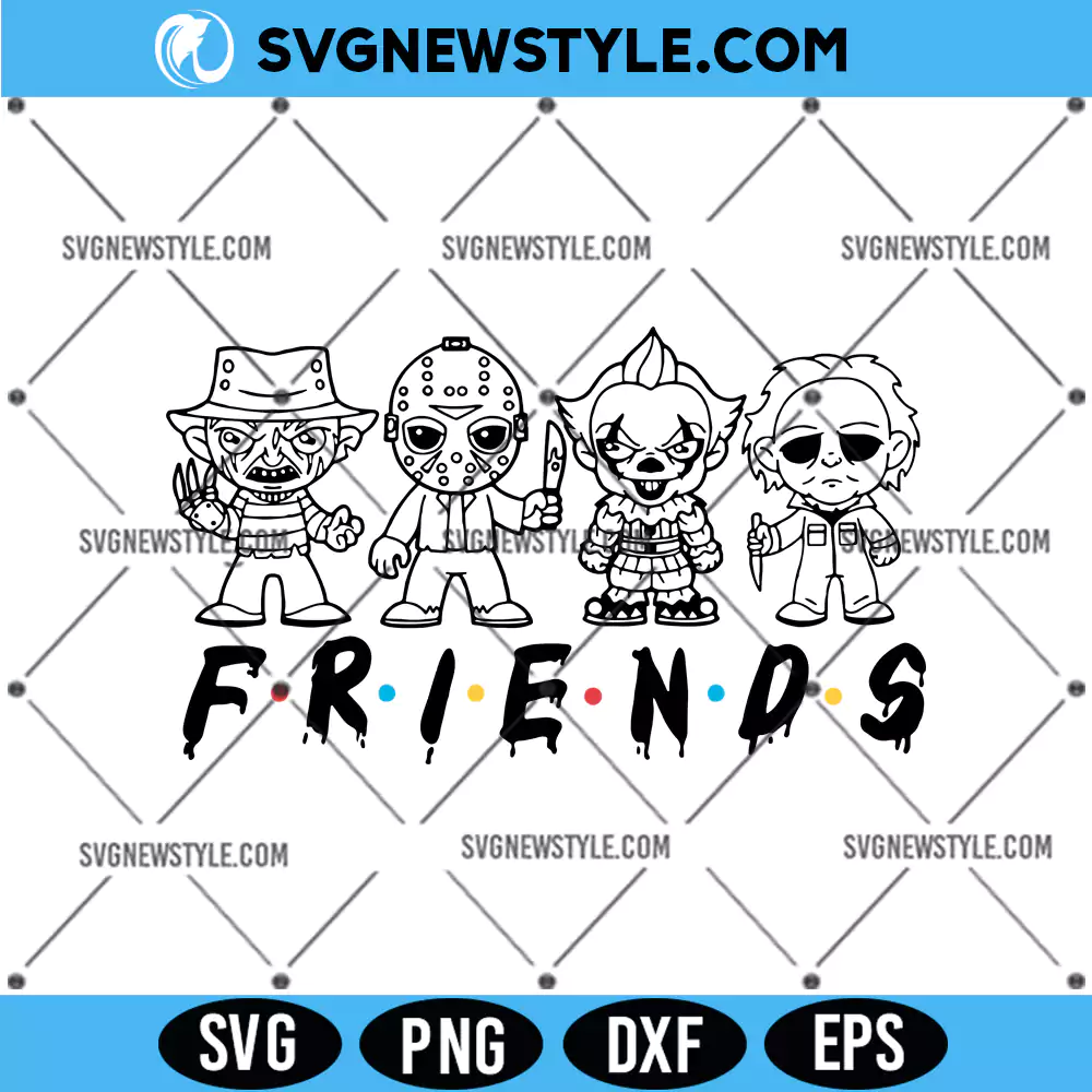 Halloween Horror Movie Killers SVG PNG, DXF, EPS, Digital Download 1 Halloween Horror Movie Killers SVG PNG