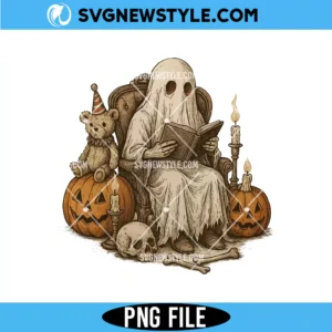 Halloween Fall Ghost Boho PNG, Cute Ghost PNG, Digital Download