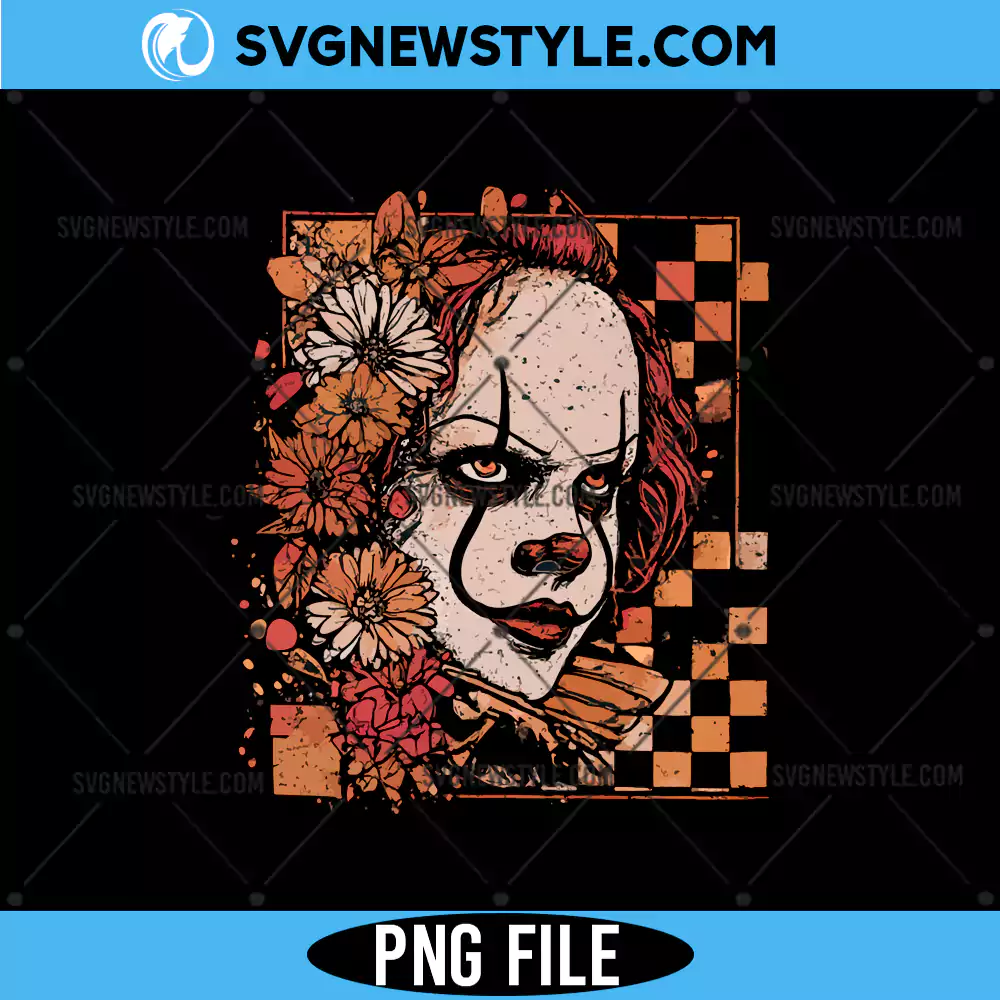 Halloween Fall Clown PNG, Boho Horror Movie PNG, Digital Download 1 Halloween Fall Clown PNG