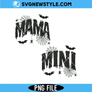 Mama Mini Halloween Png, Spooky Season Design, Digital Download