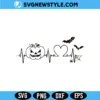 Halloween Heartbeat Svg, Spooky Heartbeat PNG, PNG DXF EPS for Silhouette 2 Halloween Heartbeat Svg