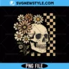 Retro Floral Skeleton Png, Halloween Skull Design, Digital Download 3 Retro Floral Skeleton Png