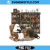 Retro Ghost Reading Books Png, Halloween Teacher Png, Digital Download 3 Retro Ghost Reading Books Png