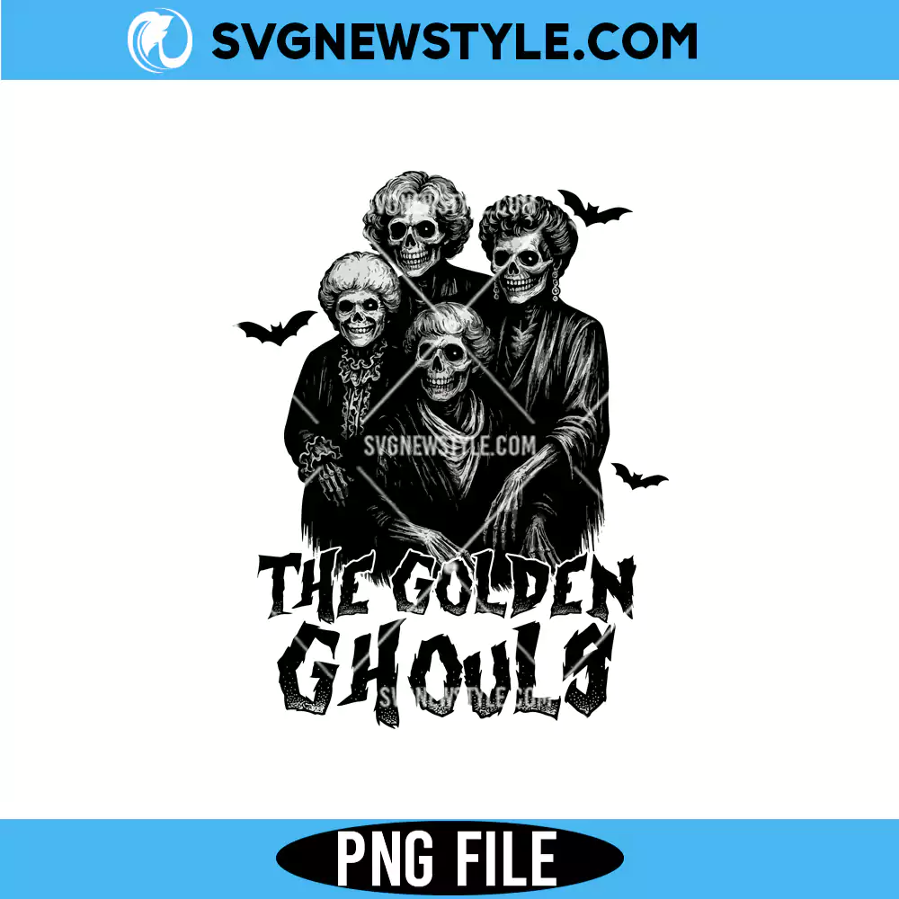The Golden Ghouls PNG File, Halloween Golden Girls PNG, Digital Download 1 The Golden Ghouls PNG File