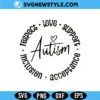 Autism Acceptance SVG, Autism Mama Png, DXF EPS Digital Download 3 Autism Acceptance SVG