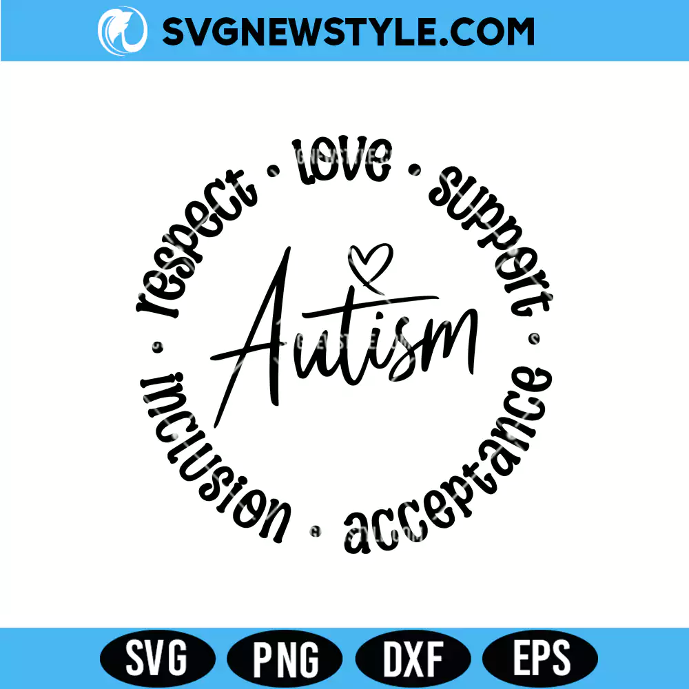 Autism Acceptance SVG, Autism Mama Png, DXF EPS Digital Download 1 Autism Acceptance SVG