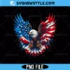 Bald Eagle with US flag Png