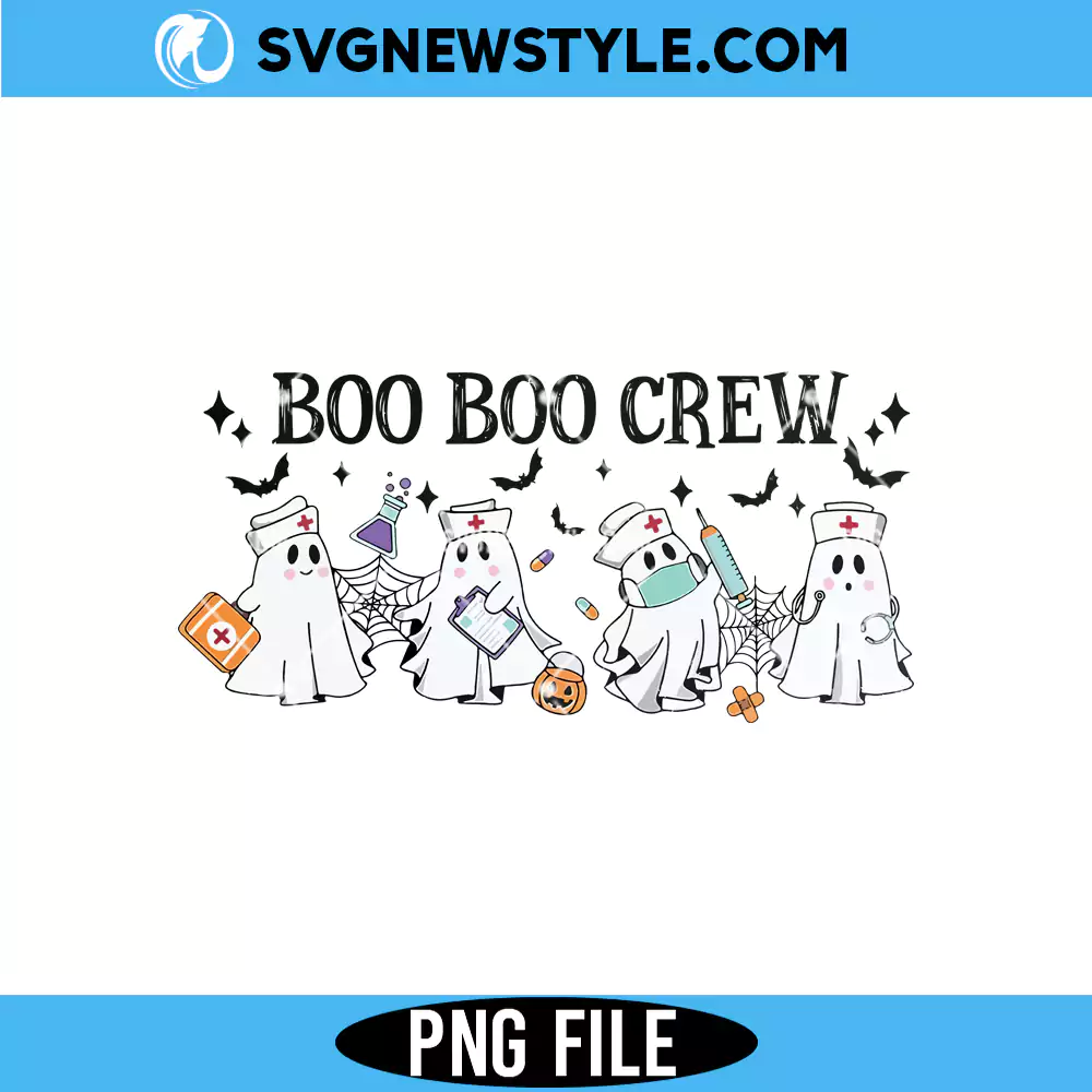 Boo Boo Crew PNG, Ghost Nurse Png, Digital Download 1 Boo Boo Crew PNG