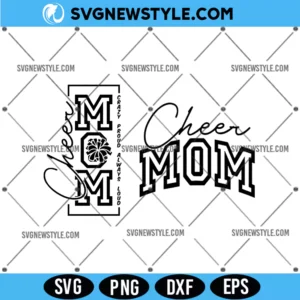 Crazy Proud Always Loud Cheer Mom SVG