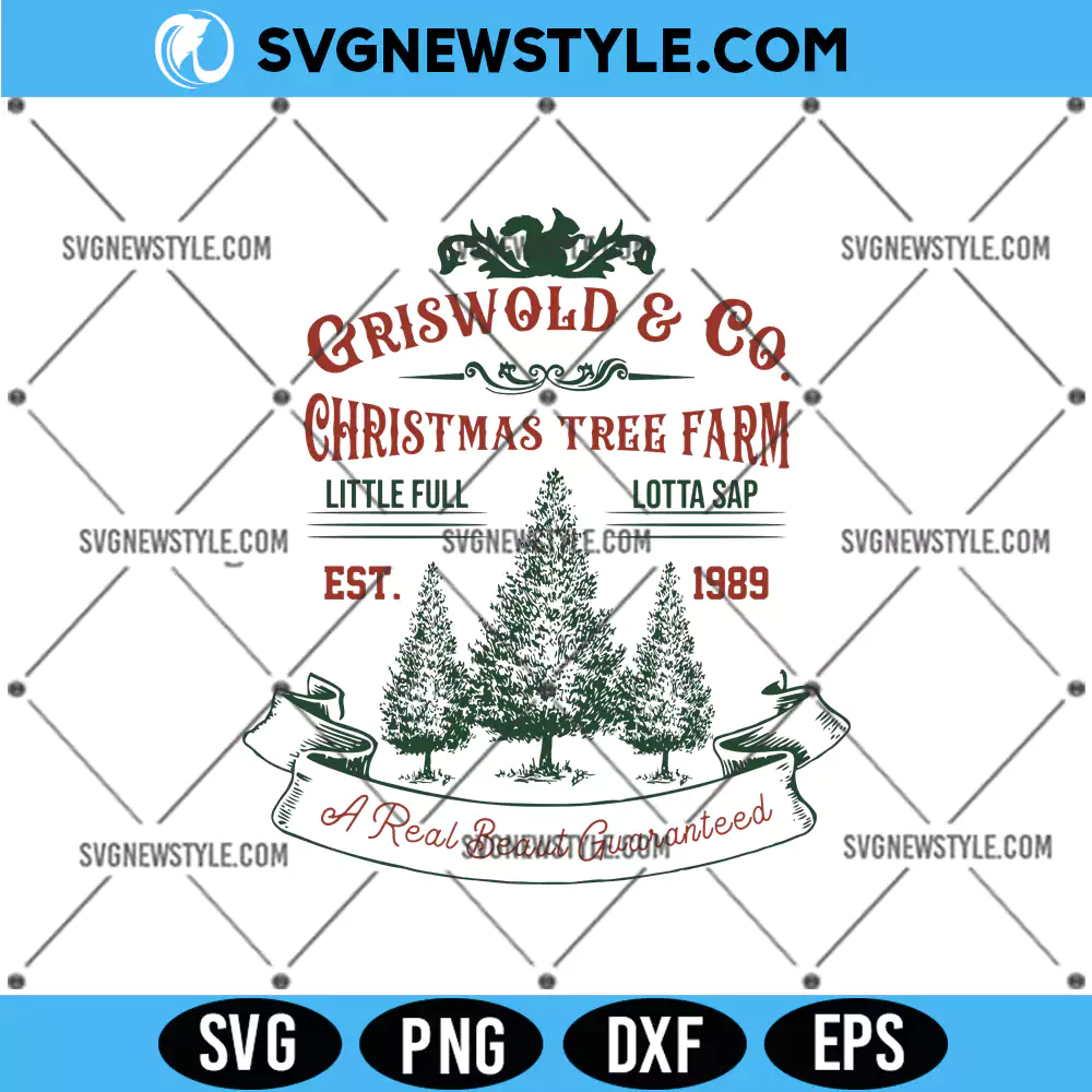 Christmas Tree Farm Svg Clipart, PNG DXF EPS, Cricut & Silhouette Files 1 Christmas Tree Farm Svg Clipart