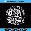 Coffee Addict Skull Svg, Halloween Coffee Skull Svg, PNG DXF EPS Digital Download 2 Coffee Addict Skull Svg