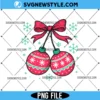 Coquette Christmas Cherries Png, Holly Jolly Png, Instant Download 2 Coquette Christmas Cherries Png