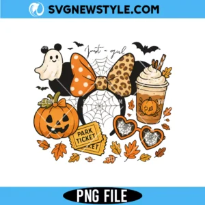 Minnie Literally Just A Girl PNG, Spooky Fall Sublimation, Digital Download