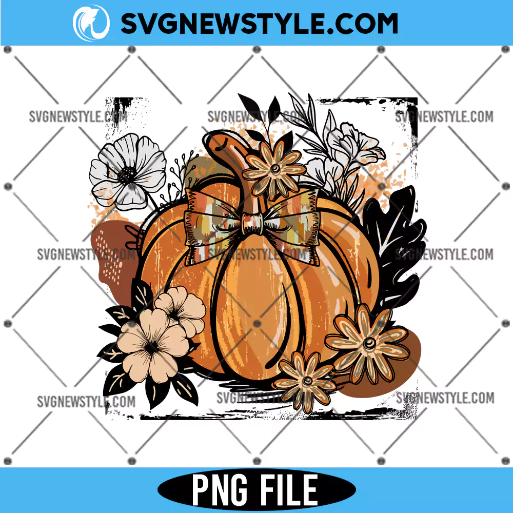 Boho Pumpkin Coquette Png, Pumpkin Spice Sublimation, Instant Download 1 Boho Pumpkin Coquette Png